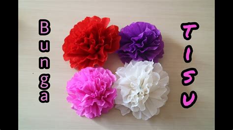 Diy Cara Mudah Membuat Bunga Dari Kertas Tisu Cantik Dan Cepat Youtube