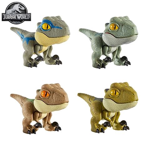 Toys And Hobbies Action Figures Mattel Jurassic World Snap Squad Velociraptor Blue New On Card