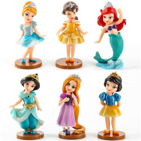 Disney Princess Snow White Rapunzel Jasmine Think Bell Bella Ariel 9cm