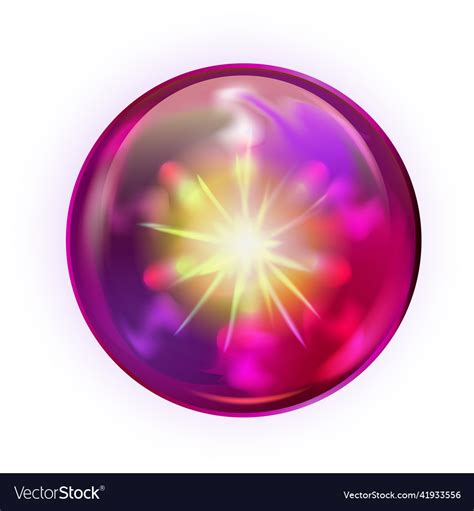 Fantasy Orb Realistic Glass Magic Light Ball Vector Image