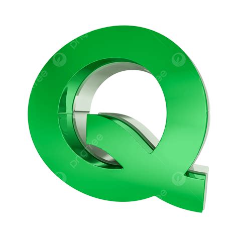 Letter Q Clipart Vector 3d Letter Q Alphbets Fonts Green Colour