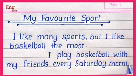 Very Short Essay On My Favourite Sport My Favourite Sport Essay In