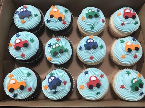 Pin By Lara Ward On Cake Decorating Birthday Cupcakes Boy Cars