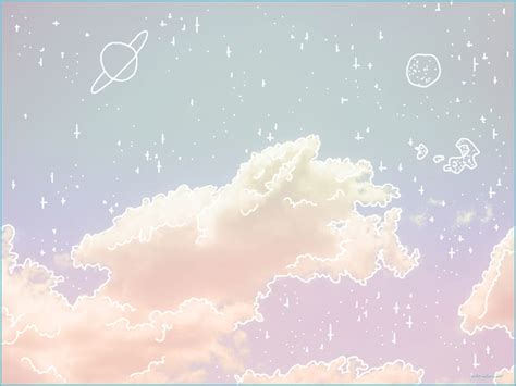 Galactic Dreams Pastel Space Aesthetic Wallpaper