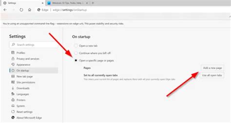 How To Set Or Change Microsoft Edge Homepage On Windows 10