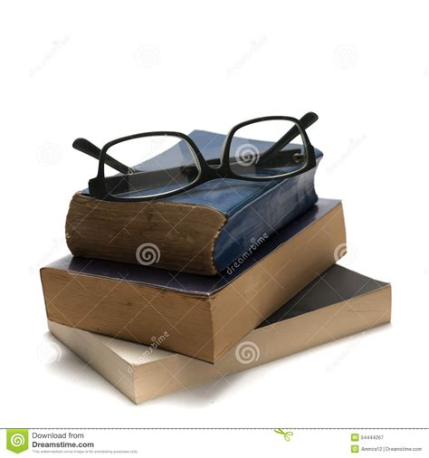 Stack Of Book And Glasses Stock Image Image Of Background 54444267