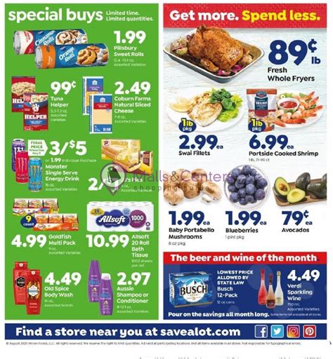 Pays its employees an average of $12.83 an hour. Save a Lot food store Weekly ad valid from 07/29/2020 to ...