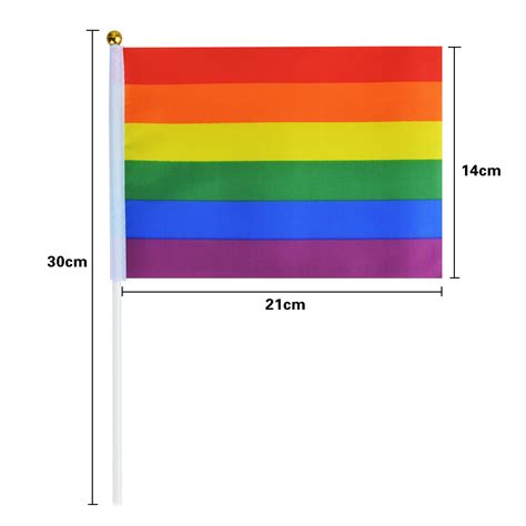 aboat 16 pieces rainbow flag gay pride flags lesbian peace lgbt rainbow flag banner festival