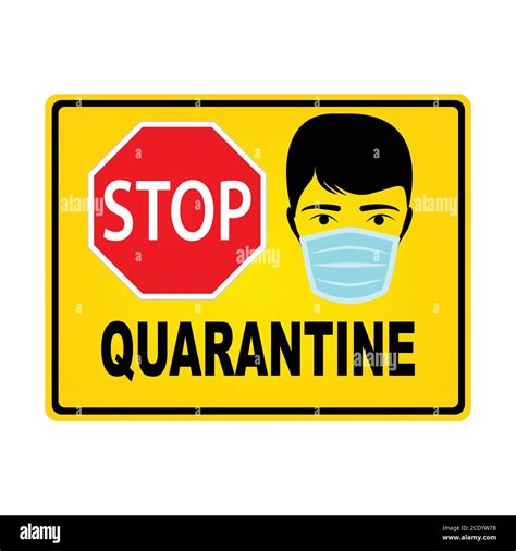 Stop Quarantine Area Caution Sign Vector Design Stock Vector Image And Art Alamy