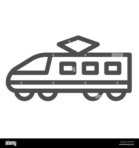 Electric Train Line Icon Transportation Symbol Modern High Speed