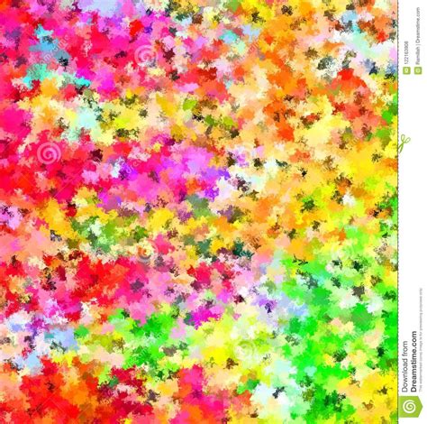 Digital Painting Multi Color Spatter Paint Abstract Floral Fields In