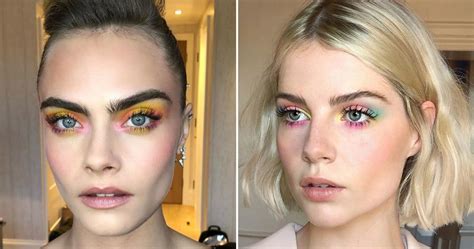 Cara Delevingne And Lucy Boynton Are Making Tie Dye Eye Makeup A Thing