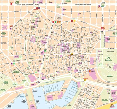 Mapa Vectorial Barcelona Editable Eps Illustrator