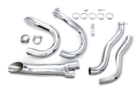 V Twin Manufacturing Canada Chrome Into Exhaust Header Set