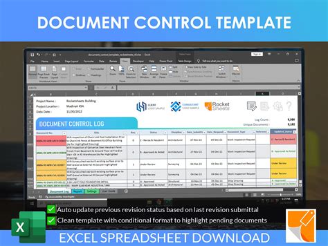 Document Control Template Document Management Tools Project
