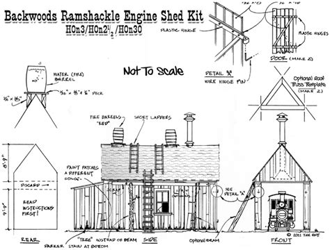 Backwoods Ramshackle Engine Shed Kit Scale Model Masterpieces Hohon30hon3 New