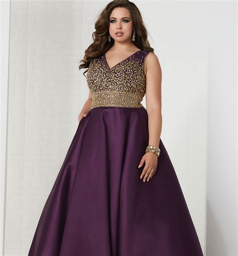 Full Figured Plus Sized Prom Dress From Tiffany Designs Plus Size