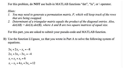 Solved A Write A Matlab Function For Solving The System Free Nude Porn Photos