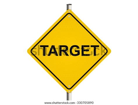 Target Road Sign On White Background Stock Illustration 330705890