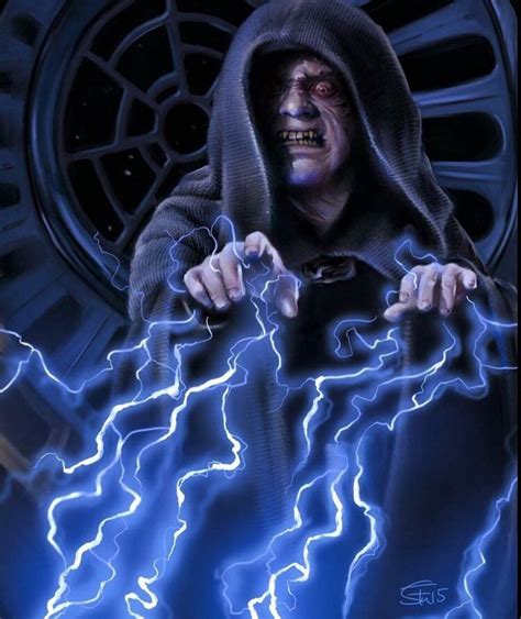 Palpatine Raised His Spidery Arms Toward Luke Blinding Bolts Of Energy