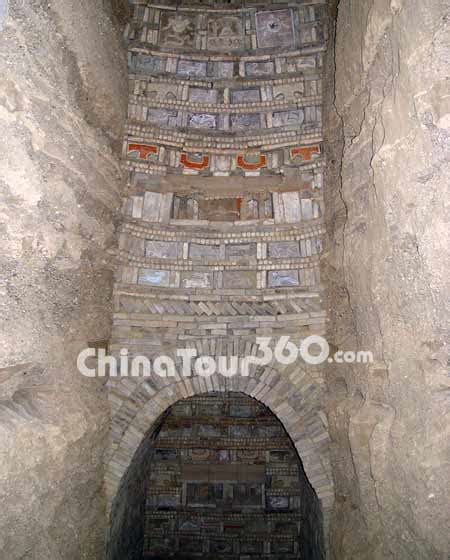 Photo Of A Brick Tomb Of Western Jin Dynasty Dunhuang