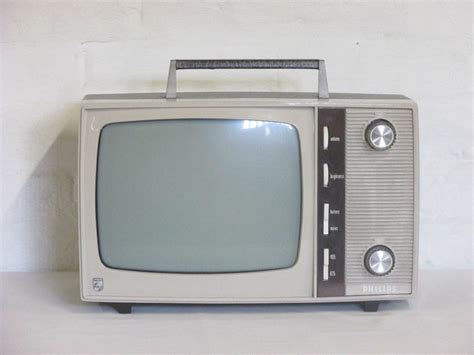 1960s Phillips Portable Television Retro Tv Crt Tv Old Tv