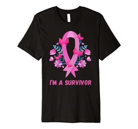 I M A Survivor Pink Ribbon Breast Cancer Awareness Month Tee Premium T Shirt Teevimy