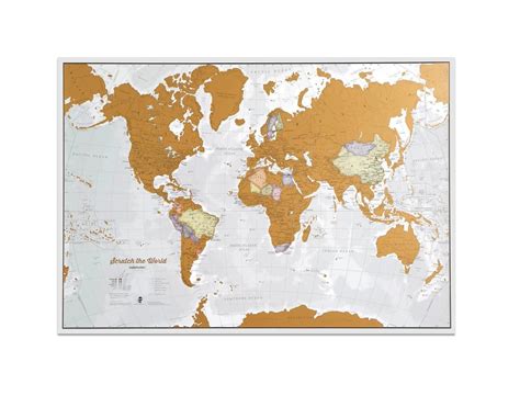 Wall Map Of The World Executive Poster Sized Sleeved National