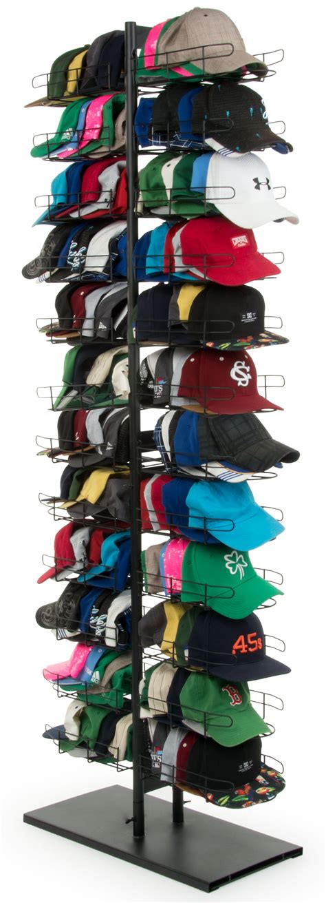 Hat Display Rack Floorstanding 24 Pockets Black Hat Display Mens Hat Rack Baseball Hat Racks