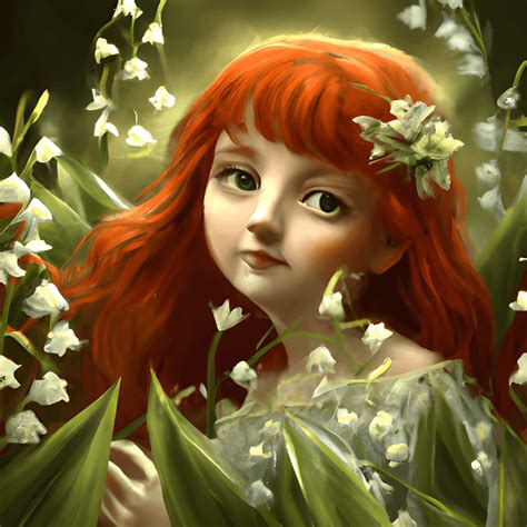 Red Haired Fairy In Woodland · Creative Fabrica