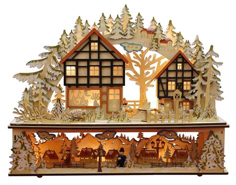 Wooden Christmas Village Scenes Christmas Villages
