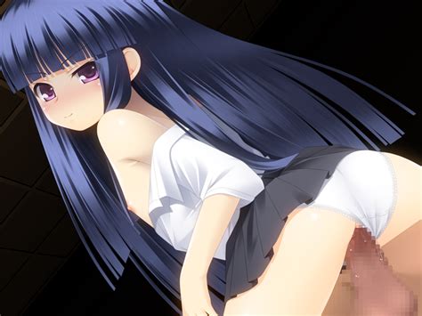 Gaou Babel Furude Rika Higurashi No Naku Koro Ni 1girl Ass Blue Hair Blush Censored