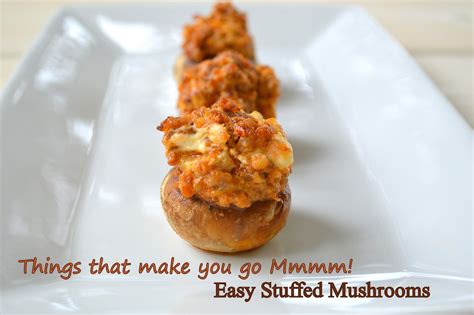 They are easy to prepare and delicious for your holiday entertaining. Easy Stuffed Mushrooms - Souffle Bombay