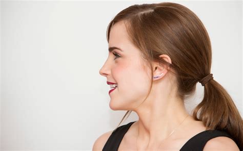 4568428 White Background Emma Watson Profile Actress Women