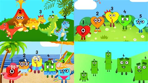 Numberblocks Up To Faster Superparsion Four Cool Numberblocks Intros