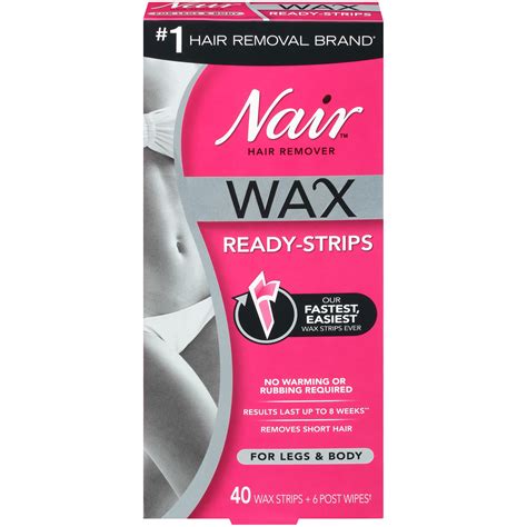 Nair Hair Remover Wax Ready Strips For Legs And Body 40 Ct Pick Up In