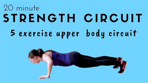 Upper Body 5 Exercise Strength Circuit Training Workout 20 Minutes