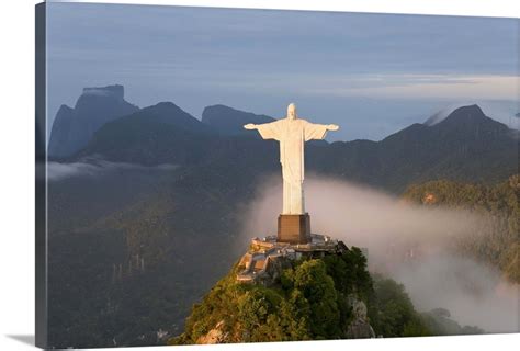 Christ The Redeemer Statue On Corcovado Mountain In Rio De Janeiro