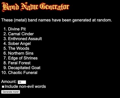 30 Free Band Name Generators For Band Name Ideas