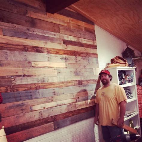 Pallets Wall With Racks Pallet Ideas Recycled Upcycled Pallets