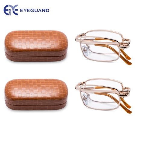 eyeguard reading glasses metal folding readers classic mini size foldableb gold unisex in men s