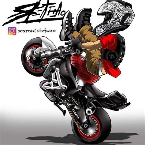 Pin De Johnny Justpin En Cartoon Art Motos De Motocross Stunt Motos