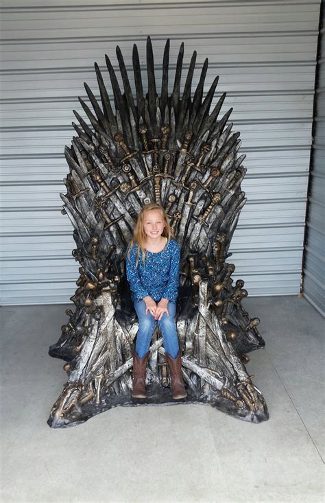 The most common game thrones chair material is metal. PsBattle: Girl with life size Game of Thrones chair ...