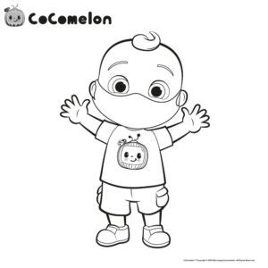 Color this heros in a virtual coloring game and coloring book, painted on your phone or tablet. CoComelon Coloring Pages JJ - XColorings.com
