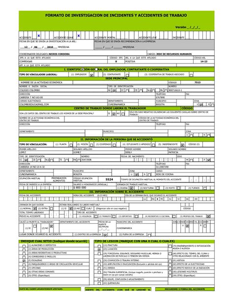 Calaméo Formato Investigación Y Análisis De Accidentes 1