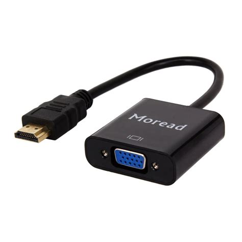 Moread HDMI to VGA, Gold-Plated HDMI to VGA Adapter (Male to Female ...