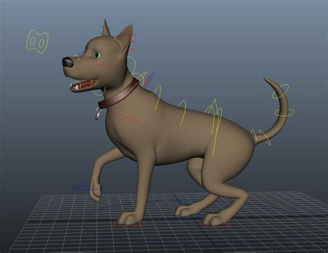 3d Model Dog Rigging