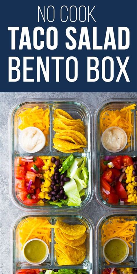 No Cook Taco Salad Bento Box Recipe Recipe