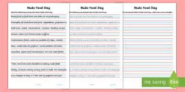 Nude Food Day Handwriting Practice Year Worksheet Worksheet