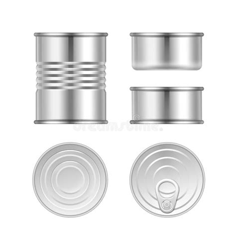 Vector Set Of Canned Goods Stock Vector Illustration Of Industry